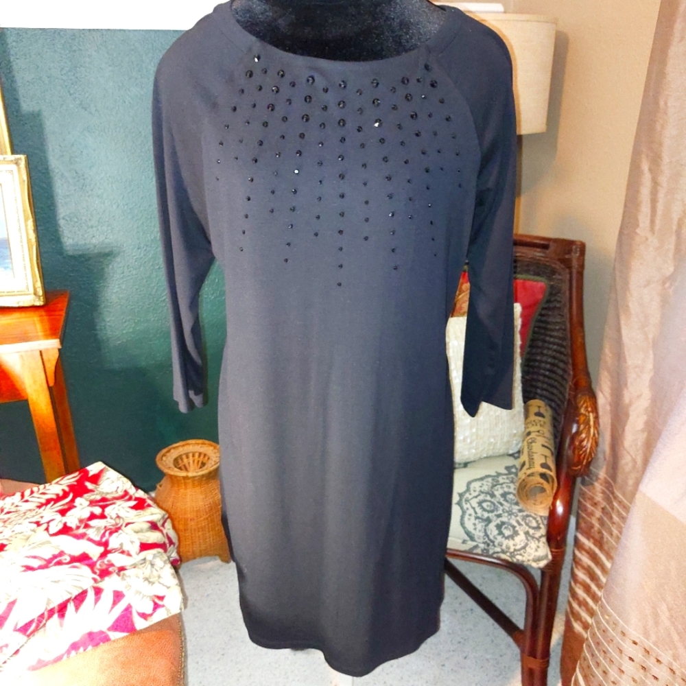 Tommy Bahama Jewel Black Longsleeve Dress